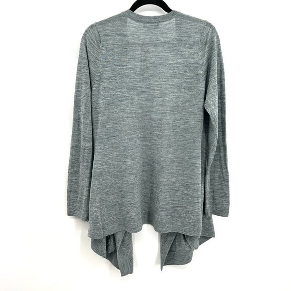 NWT Heather Green Wool Blend Soft Long Sleeve Pocket Cardigan Size Large - Picture 2 of 4